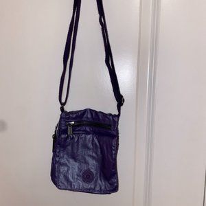 Metallic Purple Crossbody Purse Kipling